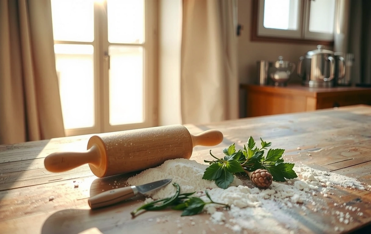 Mesa de trabajo culinaria